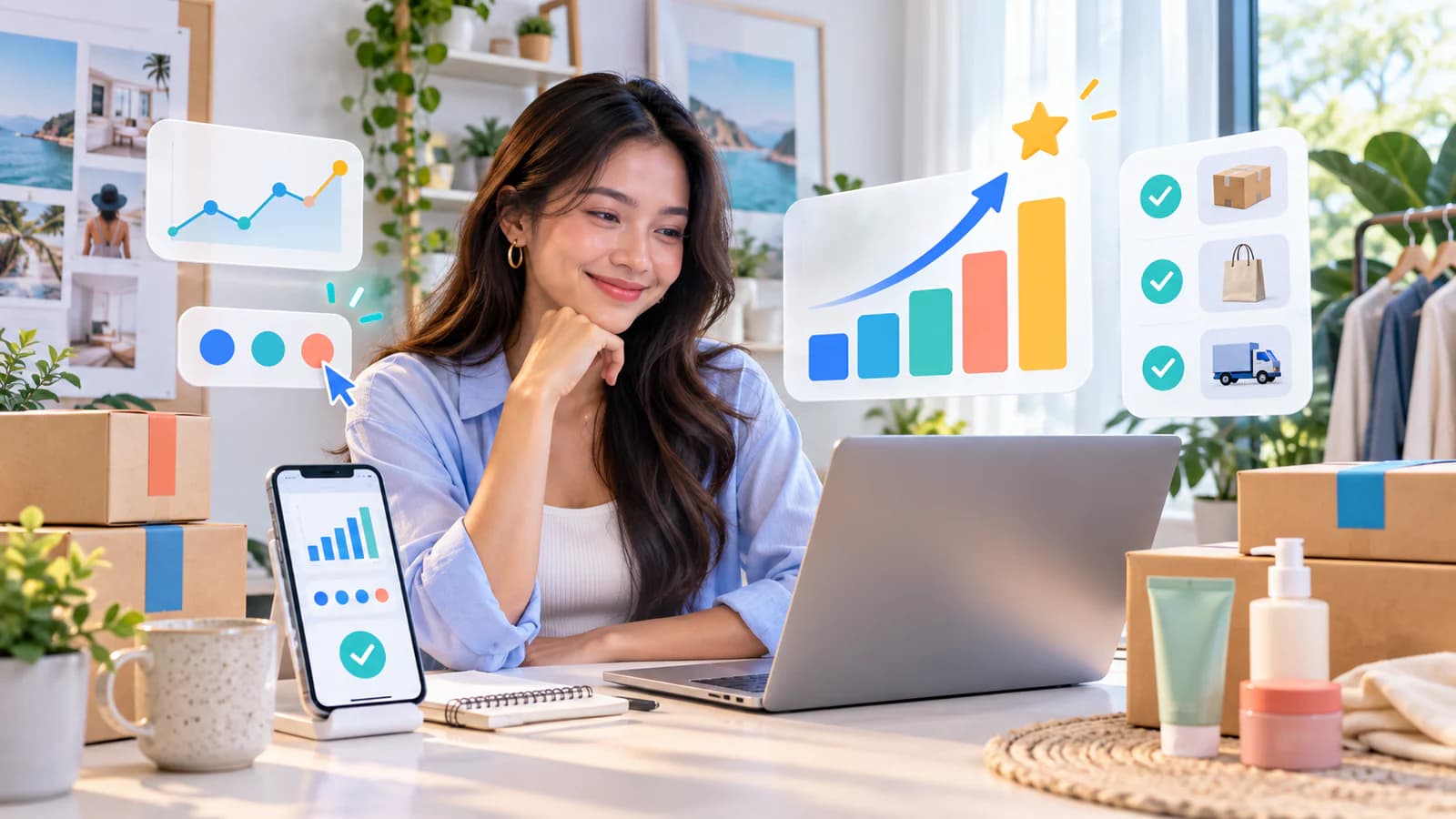 Creator tracking content and cashback performance
